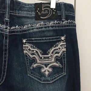 Studio 5 | Skinny Boot Embellished Jeans